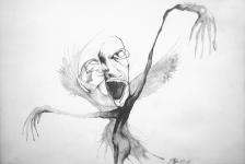 Joy and Pain are like Sunshine and Rain  1988  pencil on paper  25 x 36 cm  SOLD
