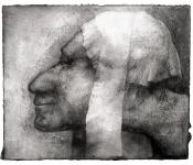 The Man of Prayer  2001 pencile on paper  25 x 36 cm SOLD