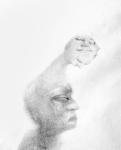 One's mind 1990  pencile on paper  20 x 14 cm  SOLD