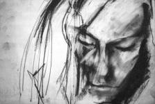 Leonie 1985  charcoal on paper  36 x 46 cm    SOLD 