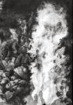 Matthew 27:50-54 (dead rising detail)  1995  pencil on paper -- x --  SOLD
