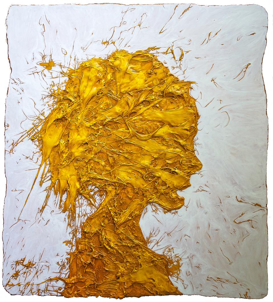 Leonie   2009   oil and acrylic on board    130 x 117cm  SOLD