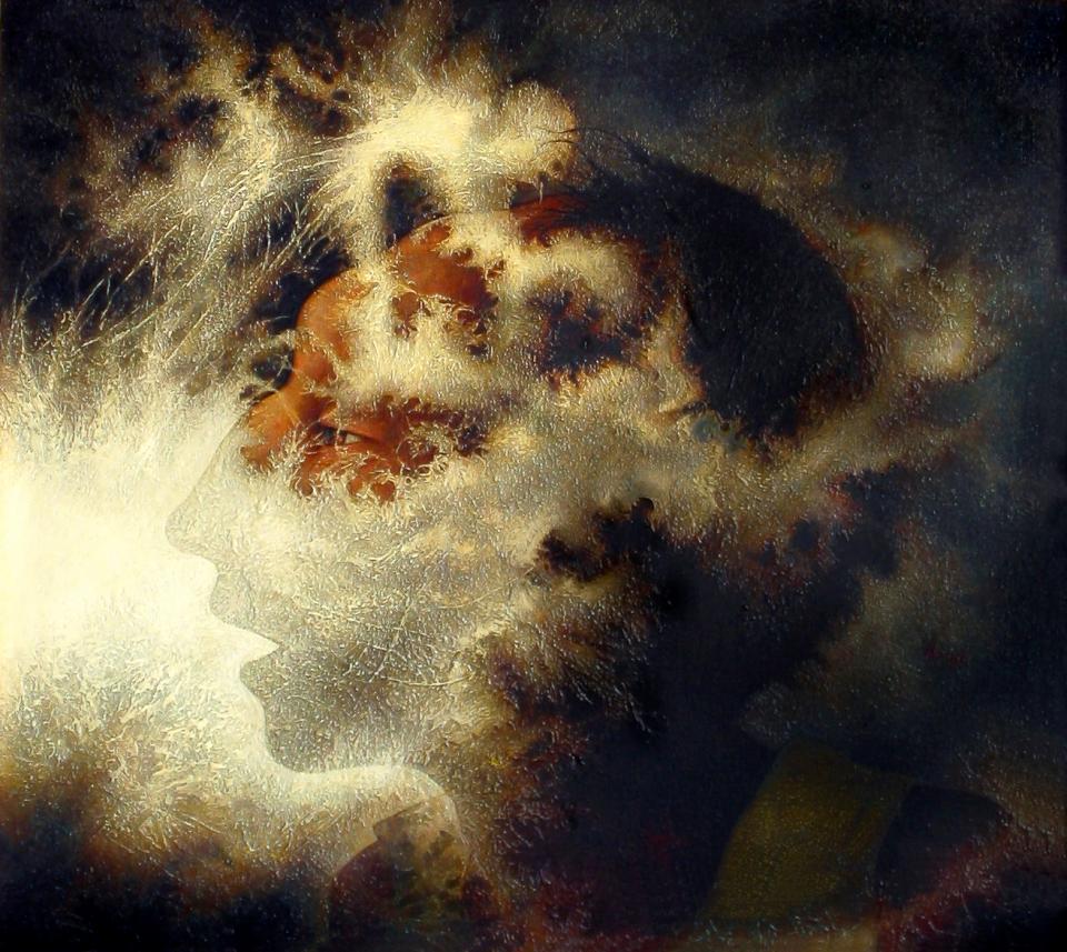 For Yours O God is the Power and the Glory  1999  oil on linen  63 x 60 cm    SOLD
