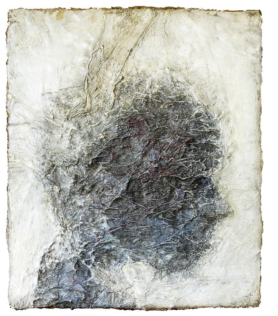 Utterings  2012  oil and acrylic on board    47x 39cm   SOLD 