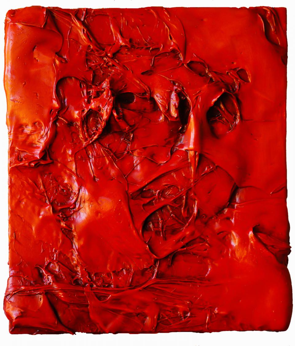 Orange   2012  oil and acrylic on board   46 x 39 cm  SOLD
