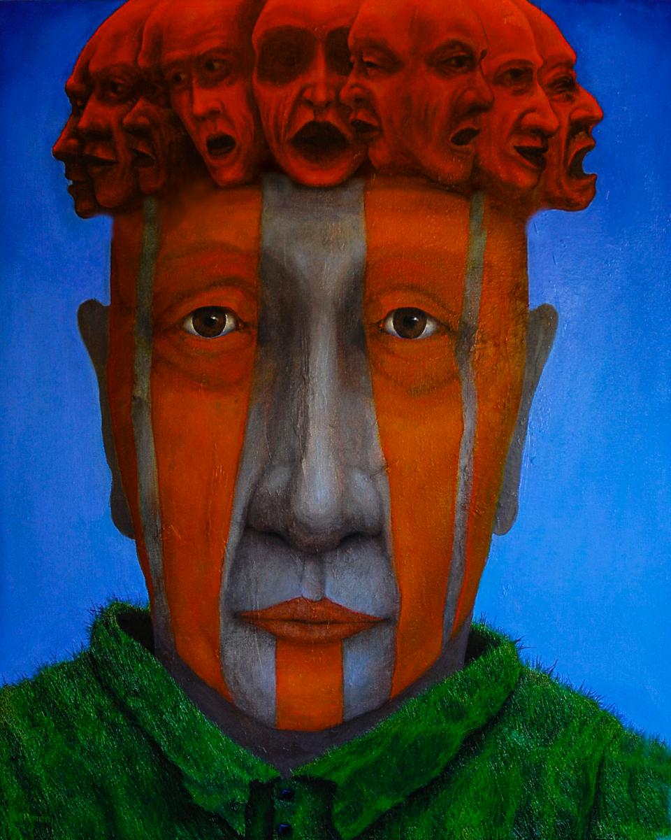 Thinking Cap   2007  oil on linen  101 x 83.5 cm     SOLD 