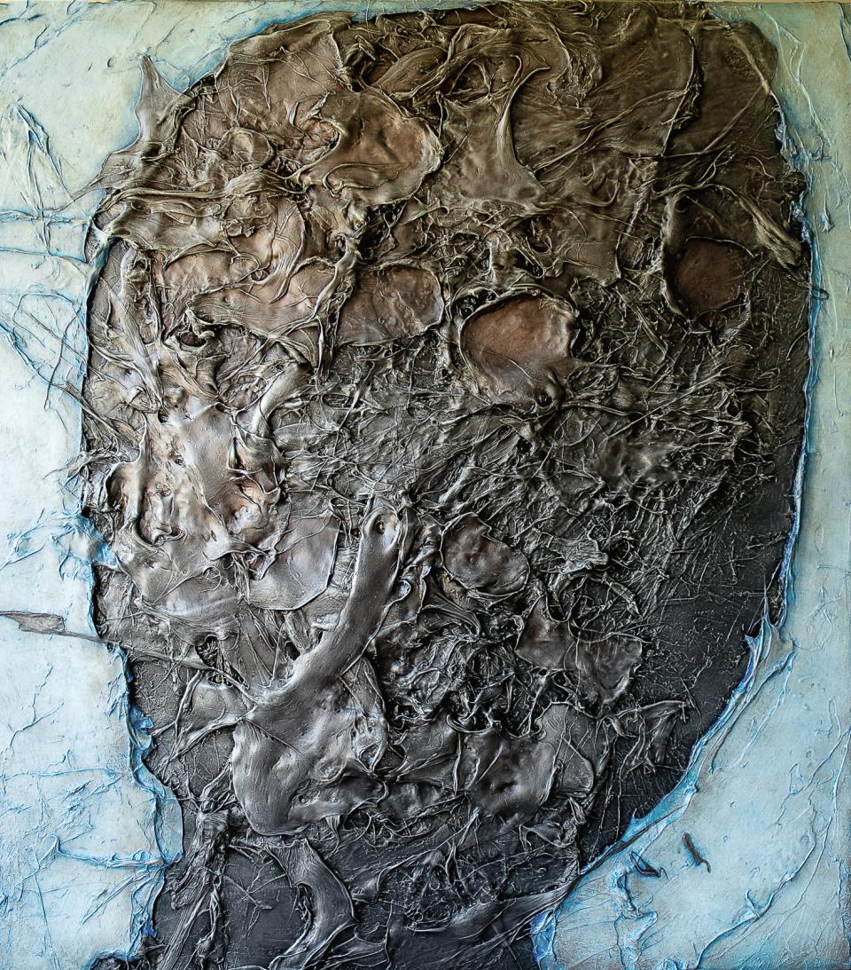 Living Mud  2012  oil and acrylic on board 138 x 122 cm   SOLD