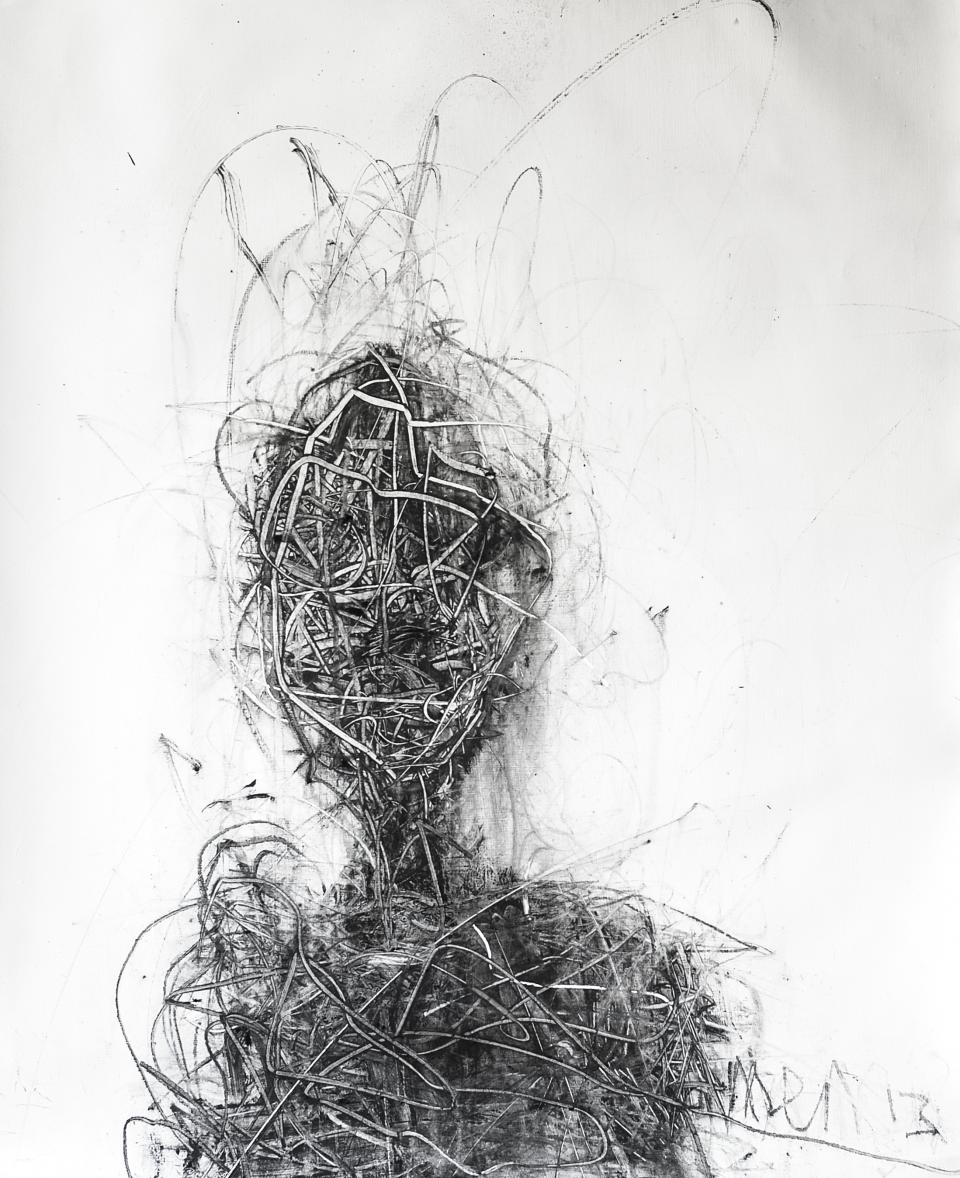 Amen Drawing  2013 chacoal on paper  97cm x 81cm SOLD