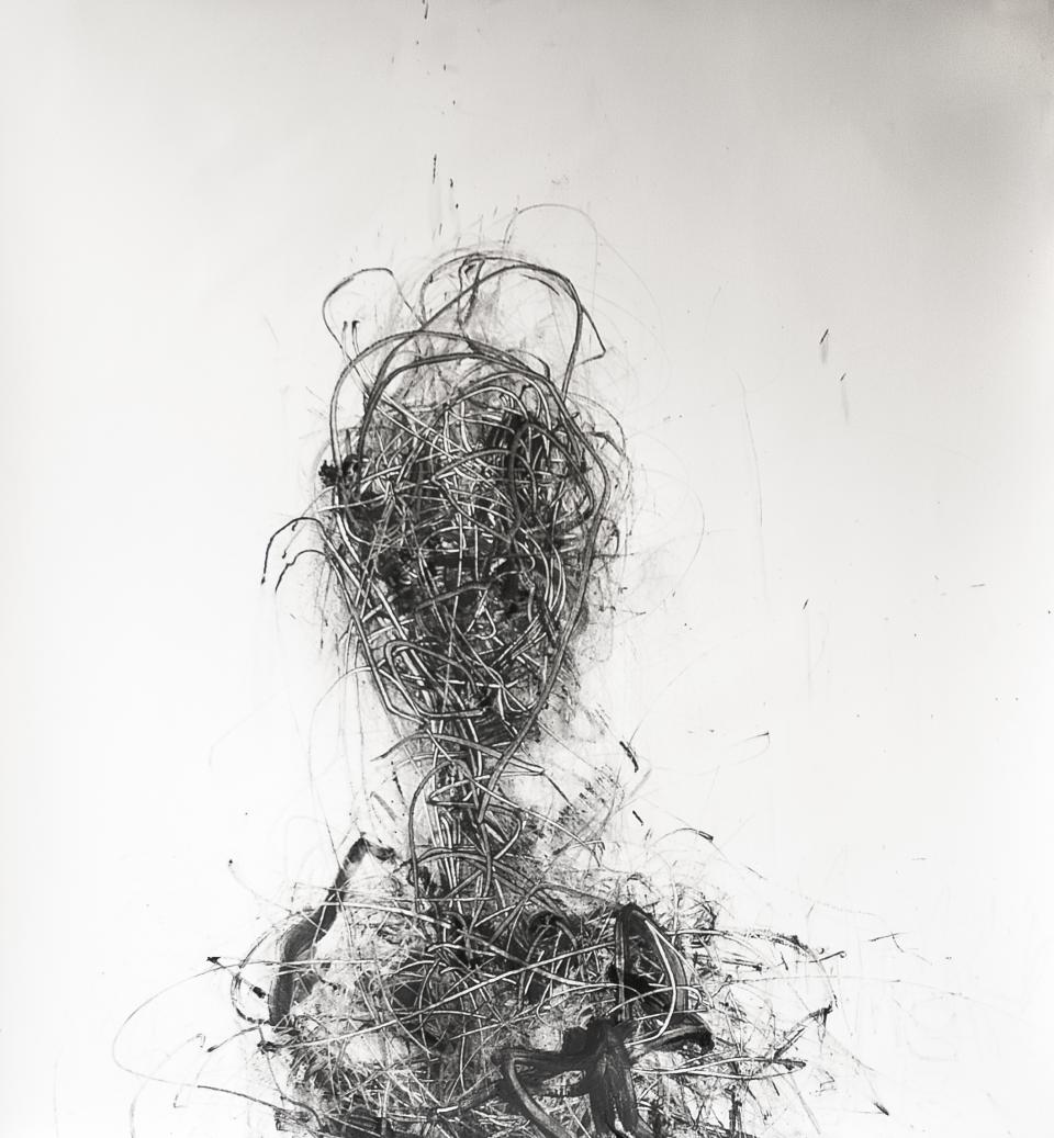 Amen Drawing  2013 chacoal on paper  98cm x 93cm