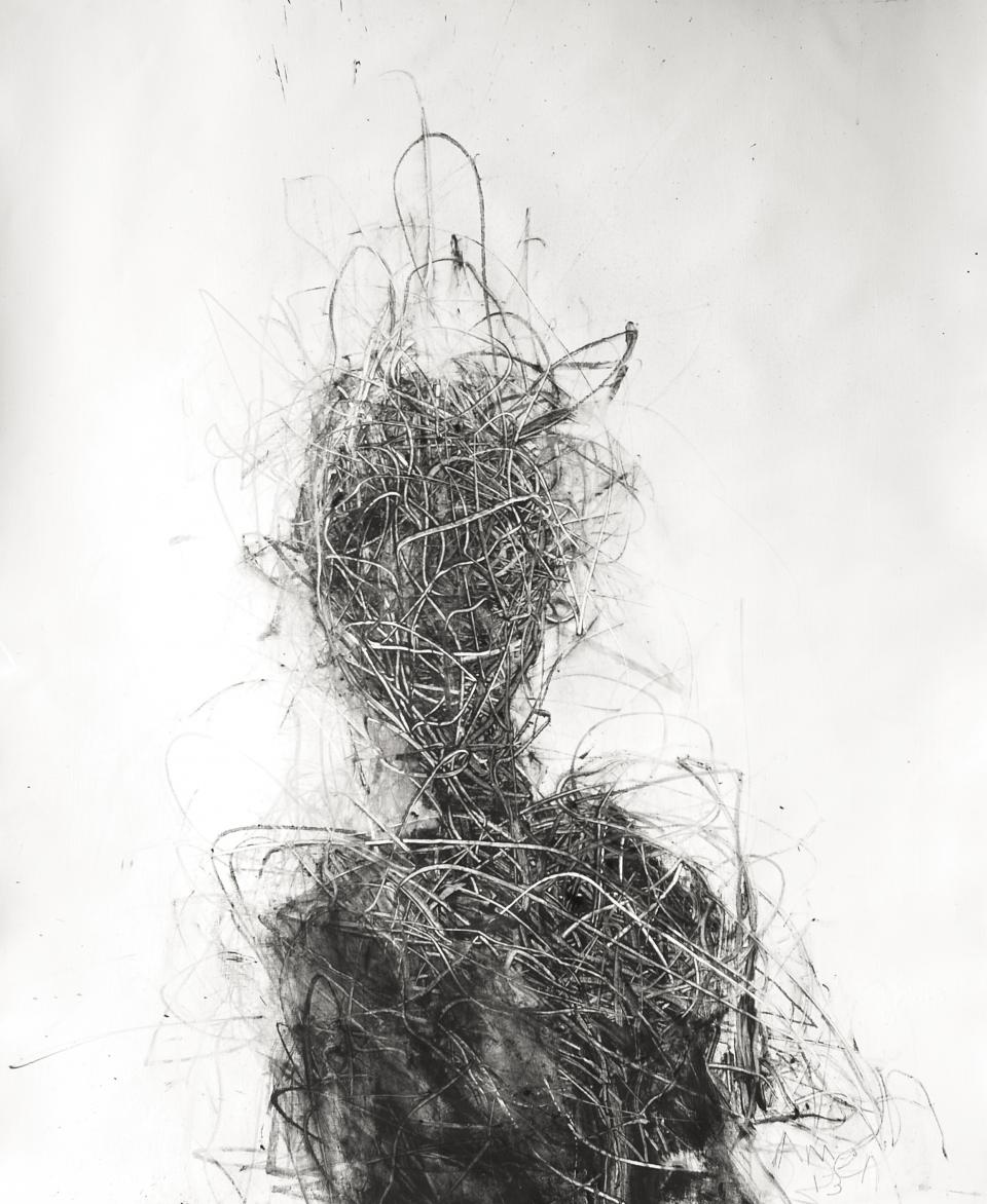 Amen Drawing  2013  chacoal on paper  114cm x 95cm SOLD
