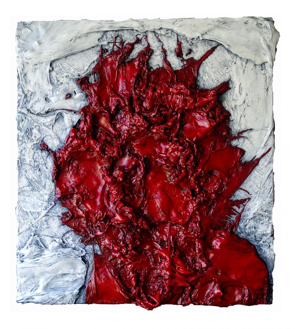 The Outsider  2012  oil and acrylic on board  81 x 73