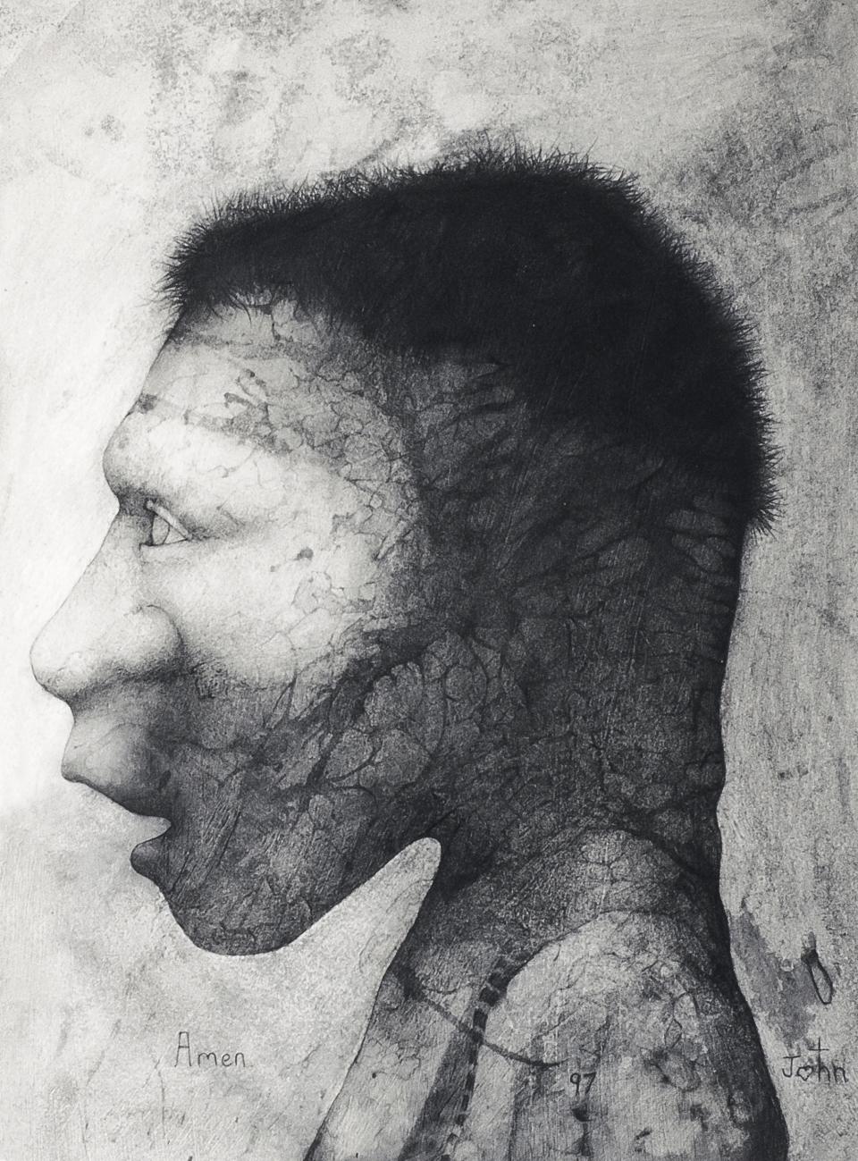 Jar of Clay 1997 pencile on paper  37 x 27cm   SOLD 