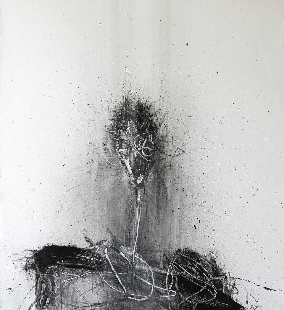 Spirit Drawing No.3 2016 oil on primed paper 123 x 111cm  $3,500